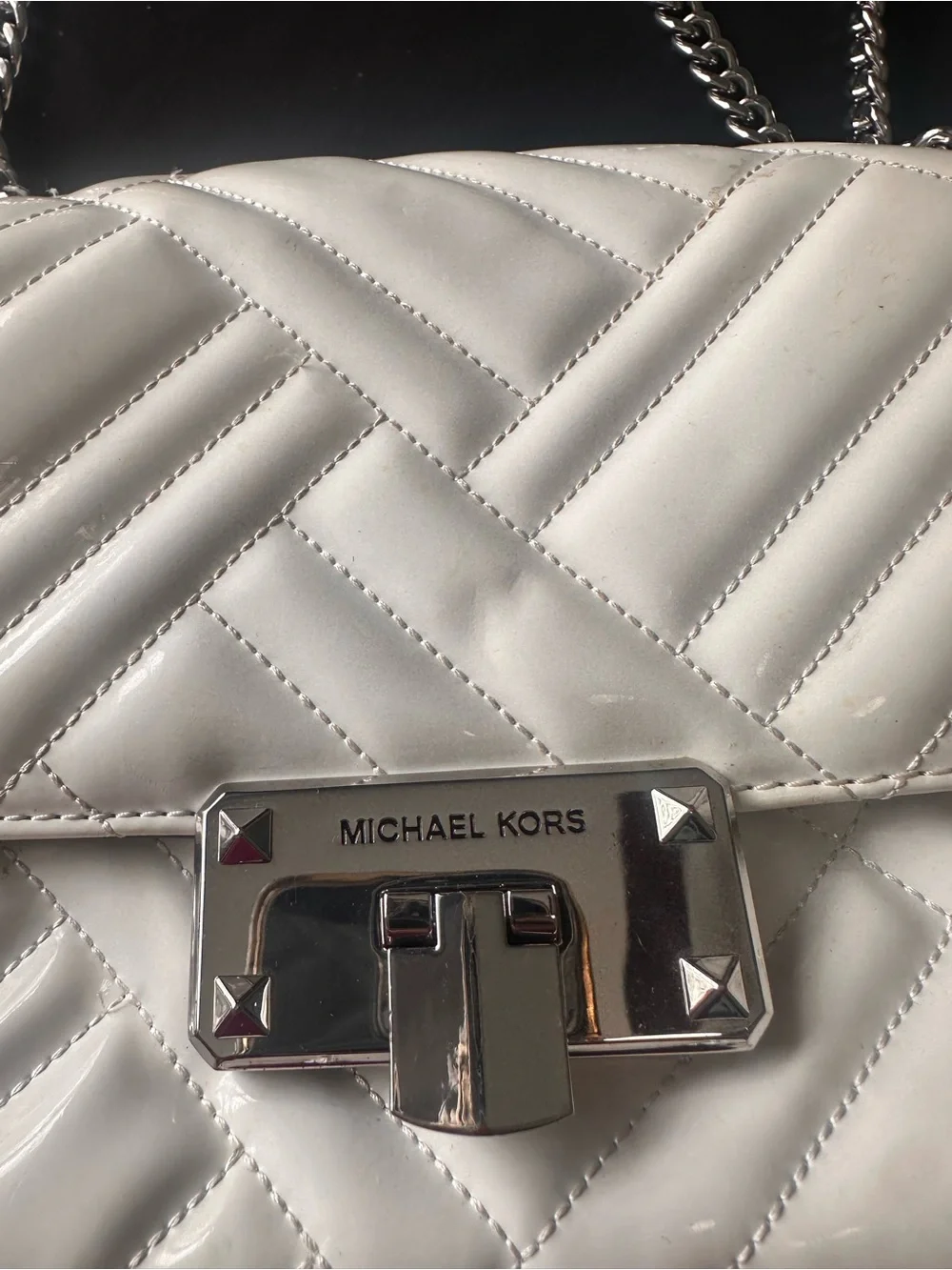 Michael Kors Peyton Medium Patent Shoulder Bag in
